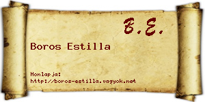 Boros Estilla névjegykártya
